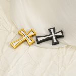 Stainless Steel High-Grade 18K Gold Plating Cross Pendant Personalized All-Match Necklace