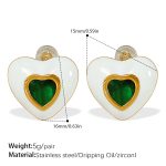 color: EH129G Green Zircon Earrings