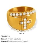color: JZ65 US Size 7# Gold Ring