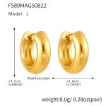 color: F589-Gold Earrings -L-12mm