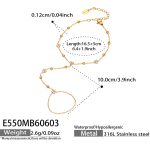 color: E551-Inlaid 5A Zircon Gold Bracelet 16.5+5cm