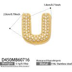 color: D450-Letter U Gold Pendant