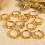Extremely Simple Ring Personalized Ring Light Luxury Temperament Advanced Geometric Lines Index Finger Ring