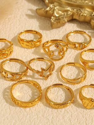Extremely Simple Ring Personalized Ring Light Luxury Temperament Advanced Geometric Lines Index Finger Ring