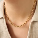 color: P995-Gold Necklace 40+5cm