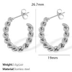 color: EH845S Silver Earrings