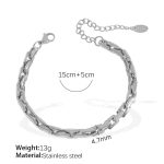 color: SL107 Silver Bracelet