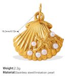 color: PJ927WEG White Bead Gold Pendant