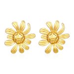 color: Daisy Stud Earrings Gold MS-428