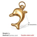 color: PJ461G Double-sided Solid Gold Pendant