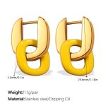 color: EH1279YWG Yellow Enamel Earrings