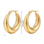 color: Polished Hollow Earrings Gold MS-002