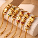 New Gold Multi-Element Beaded Bracelet Starfish Snowflake DIY Pendant Personalized Bracelet
