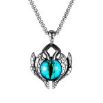 color: Blue + Stainless Steel Chain