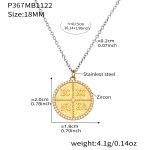 color: P367-Round Diameter 18mm Mixed Color Necklace 41+5cm