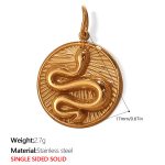 color: PJ294G Single-sided Solid Gold Pendant