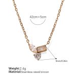 color: XL456WEG Zircon Gold Necklace