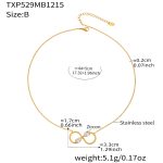 color: TXP529-B Style Gold Necklace 44+5cm