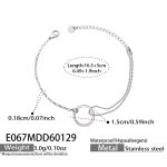 color: E067-Steel Color Bracelet -15+5cm