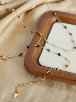 New Design Personality Simple and Natural Handmade Beaded Necklace, Bracelet Set Ornament Female