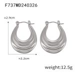 color: F737-Steel Color Small Earrings