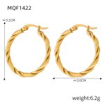 color: F1422-Gold Earrings
