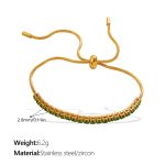 color: SL465GNG2.8MM Green Zircon Bracelet