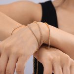 Elegant Simple Personality Affordable Luxury Ornament Inlaid Zircon Design Stainless Steel Gold Plated Starry Bracelet