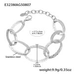 color: E323-Steel Color Bracelet 17+5CM
