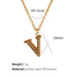 color: XL175 Gold V Necklace
