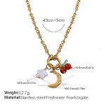 color: XL631G Multi-charm Gold Necklace