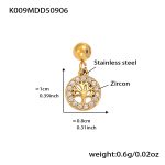 color: K009-Gold Tree of Life Zircon Pendant