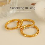 Ancient Law Sansheng Middle School Ancient National Fashion Ring Couple Couple Rings New Ring Exquisite Item Goddess Essential