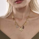 O-Shaped Chain round Zircon Necklace Small Fish Eyes Multi-Accessories Light Luxury Exaggerated Gold-Plated Collarbone Necklace