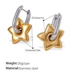color: EH903SG Two-tone Gold Earrings
