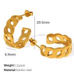 color: EH853G Gold Earrings