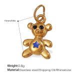 color: PJ547BEG Blue Enamel Gold Pendant