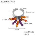 color: A329-Steel Color Ring / size: US 7