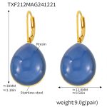 color: TXF212-Blue Color Resin Earrings