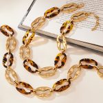Leopard Resin Pig Nose Stainless Steel Bracelet Earrings Necklace Vintage Cool Personality Jewelry