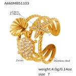 color: A660-Gold Ring / size: US 7