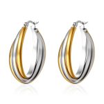 color: Oval Dome Three-wire Earrings MS-033