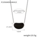 color: P1956-Steel-Black Necklace