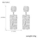 color: F1063-Steel Color Earrings