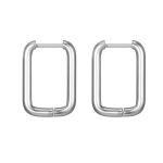 color: Round Wire Rectangle Ear Cuff Steel Color 1 PC
