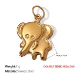 color: PJ266G Double-sided Hollow Gold Pendant