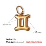 color: PJ431G5 Gemini Gold Solid Pendant