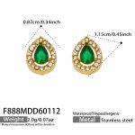 color: F888-Drop Green Glass Stone