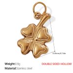 color: PJ269G Double-sided Hollow Gold Pendant