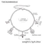 color: TXE392-Steel Color diy Bracelet 16+5cm
